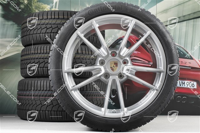 19"+20" Carrera Winterräder Satz, Felgen 8,5J x 19 ET52 + 11J x 20 ET66 + Continental Winterreifen 235/40 R19 + 295/35 R20, mit RDK-Sensoren, DOT/Bj. 2022