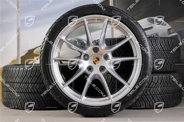 20" Carrera S (III) Winterräder Satz, 8,5J x 20 ET51 + 11J x 20 ET70, Winterreifen 245/35 ZR20 + 295/30 ZR20, mit RDK-Sensoren