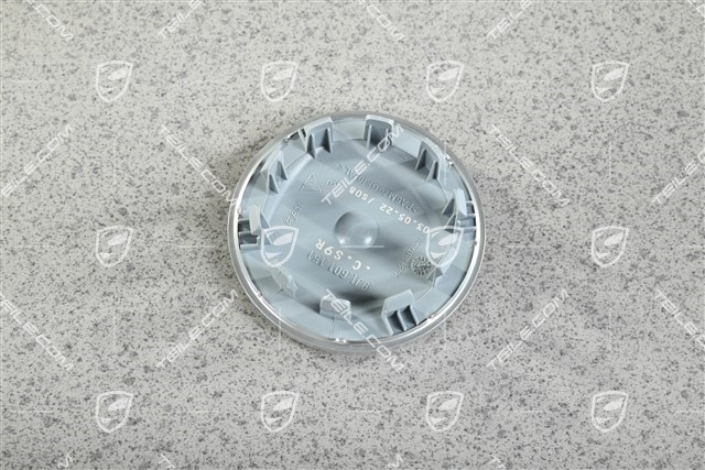 Wheel hub cap, Carrara White, paint code S9R