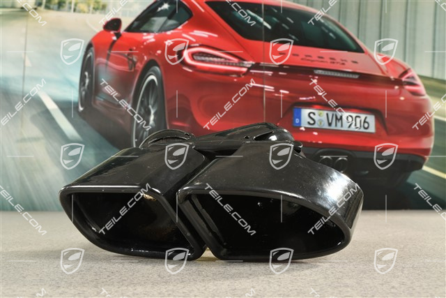 Tail pipe, black, Turbo S, R (painted)