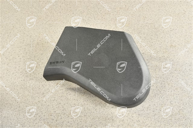 Front seat trim cover, outer, Black, R