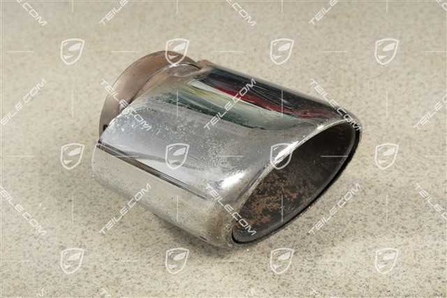 Rura końcowa, sportowy układ wydechowy, chromowana, L