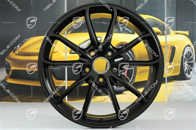 20" GT4 Felgensatz, 8,5J x 20 ET61 + 11J x 20 ET50, schwarz seidenmatt