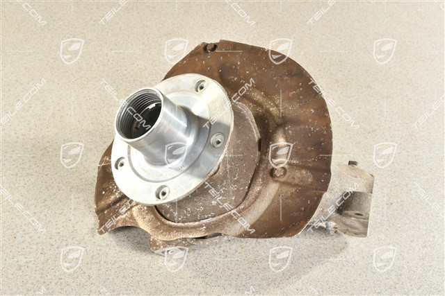Front suspension steering knuckle / hub carrier, with rear axle steering, central lock, L, KPL