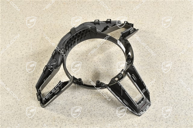 Blenda / dekor ozdobny kierownicy czarny z ciemnoszarym akcentem