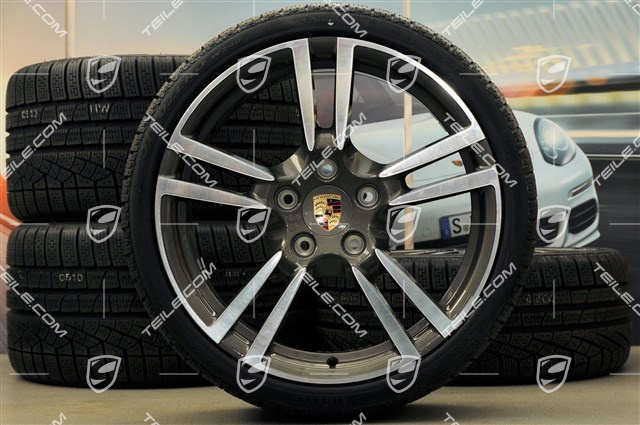 19" Komplet kół zimowych, 911 Turbo II, felgi 8J x 19 ET57 + 11J x 19 ET51, opony 235/35 R19 + 295/30 R19