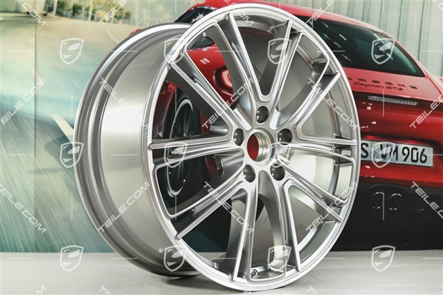 21-inch wheel rim Panamera Exclusiv, 9,5J x 21 ET71, in Platinum silver metallic