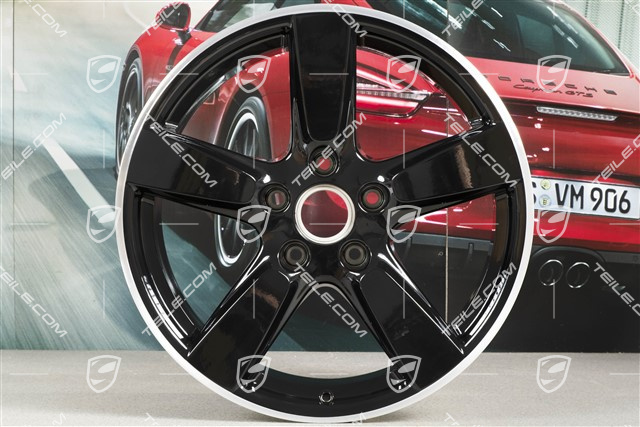 19" Felge Cayman S, 9,5J x 19 ET45, Felgenstern in Schwarz