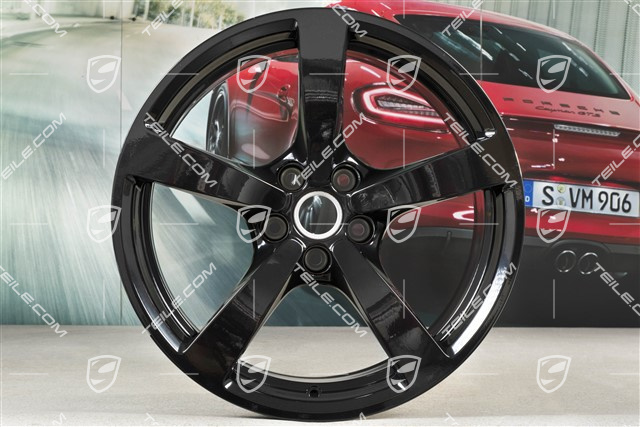 18" Felge Macan, 9J x 18 ET21, in schwarz hochglanz