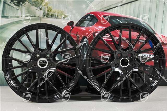 21" Felgensatz Cayenne RS Spyder, 11J x 21 ET49 + 9,5J x 21 ET46, schwarz hochglanz, für den Cayenne Coupé