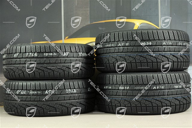 18" Boxster Winterräder Satz, Felgen 8J x 18 ET57 + 9,5J x 18 ET49, Pirelli Sottozero II Winterreifen 235/45 R18 + 265/45 R18