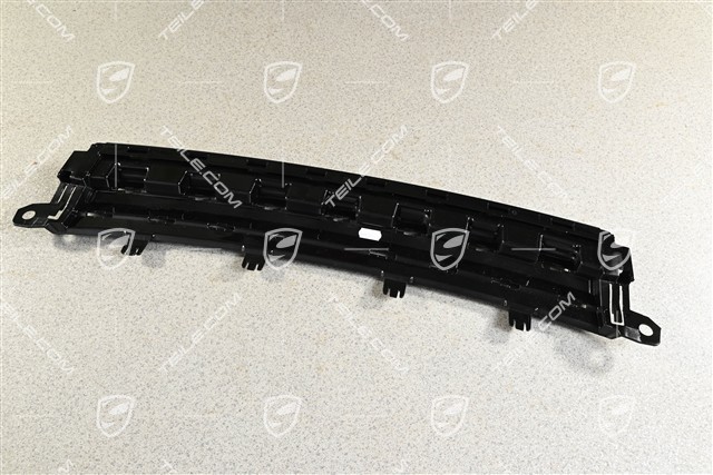 Trim, upper / rear, Porsche logo in black matt