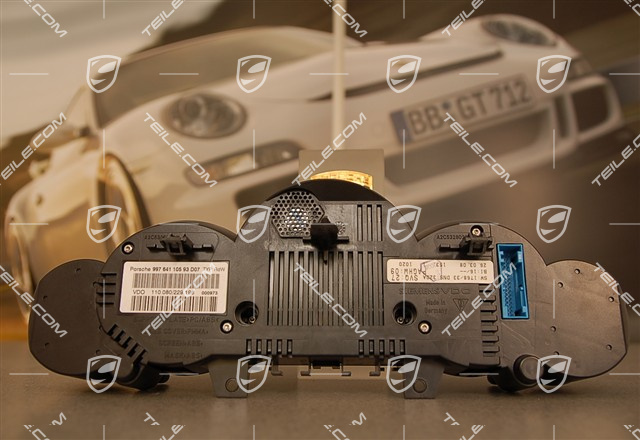 Instrument cluster, GT3 / GT3 RS, 6-speed, black face gauges
