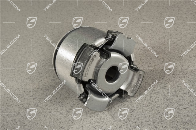 Bonded rubber mounting for suspension subframe
