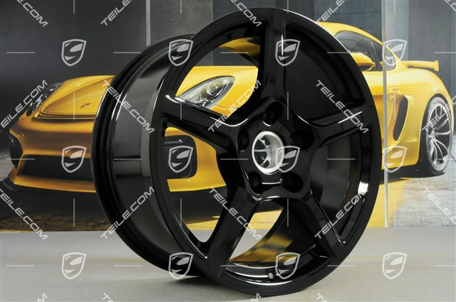 18" Felga Boxster IV, 9J x 18 ET47, czarny wysoki połysk