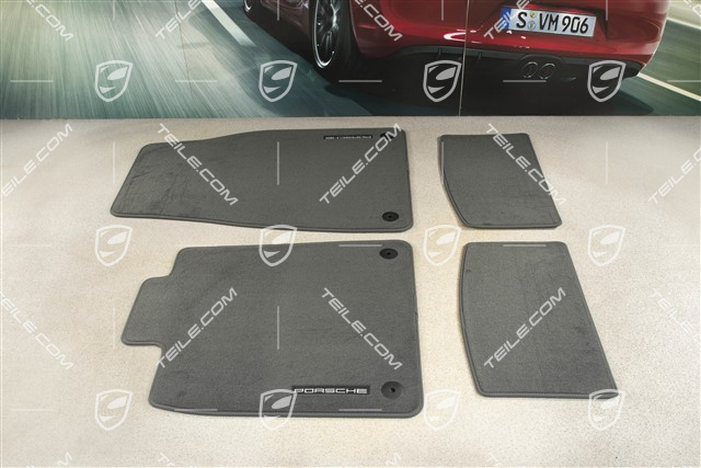 Foot mats set, 4 parts, black