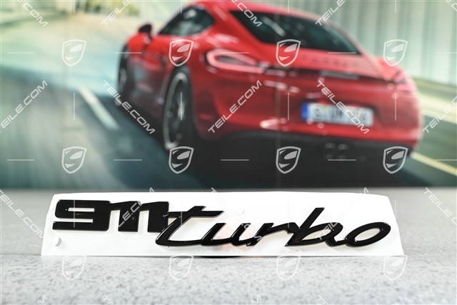 Logo  / emblem "911 Turbo S", Glossy black