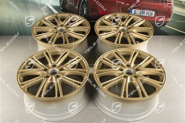 20" komplet felg Exclusive Design, 10,5J x 20 ET71 + 9,5J x 20 ET71, do użytku w zimie, Aurum satynowy półmat