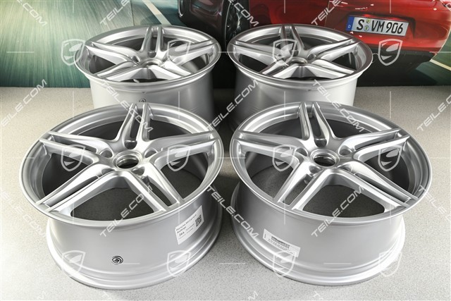 19" disc wheel rim set Carrera VI, 8,5J x 19 ET50 + 11J x 19 ET56, Brilliantsilver
