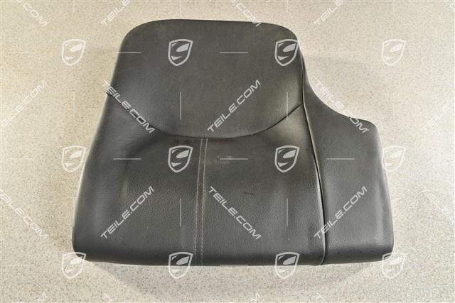 Back seat lower / cushion, Coupe/Targa, Leatherette, black, L