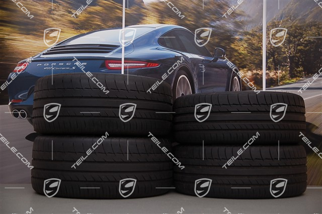 18" Boxster S II komplet kół letnich, przednie felgi 8J x 18 ET57 + tylne 9J x 18 ET43 + NOWE opony Michelin 235/40 ZR18 + 265/40 ZR18