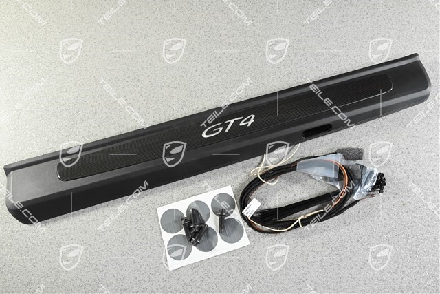 Einstiegleiste Schwellerblende, CARBON+Beleuchtung, mit GT4 Schriftzug, L