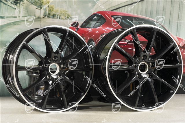 20" Cayenne Design Felgensatz, 10,5J x 20 ET64 + 9J x 20 ET50, Exclusiv, Felgenstern in Schwarz