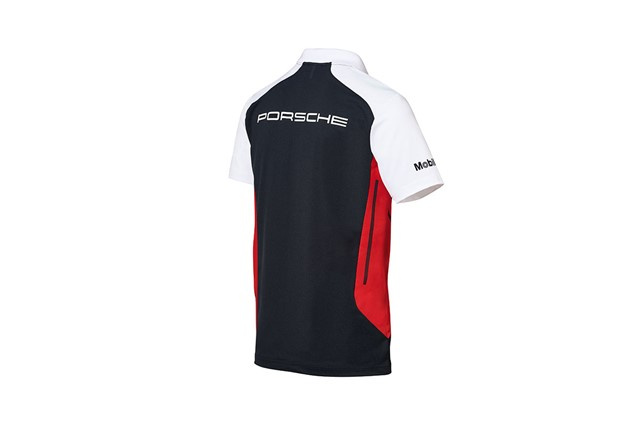 Porsche Motorsport Polo Shirt, black/red/white, L 50/52