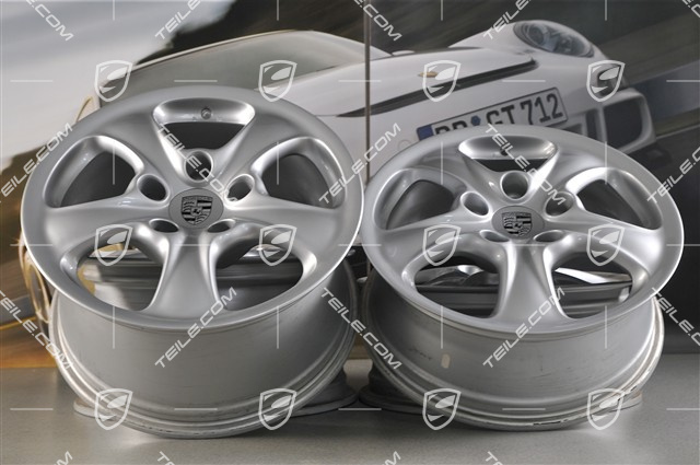 17" Komplet felg Carrera 4, 7J x 17 ET55 + 9J x 17 ET55