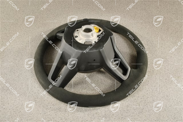 Multifunction steering wheel, Alcantara, Black/Black