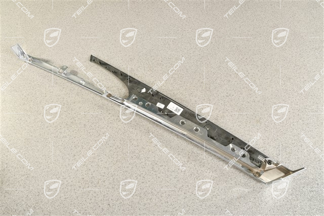 Blende, Tür, hinten, Aluminium gebürstet, L