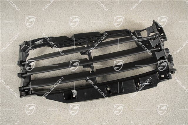 Radiator grille shutter / cooling air controls flap,ventilation grille, black matte, L