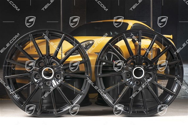 20" Panamera Sport Felgensatz, 2 x 9,5J x 20 ET 65 + 2 x 11,5 J x 20 ET 63, schwarz
