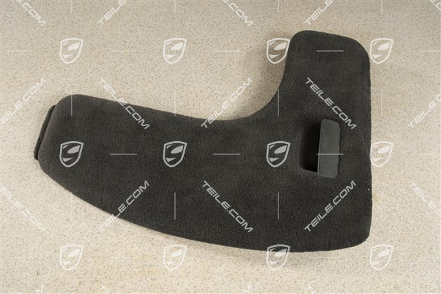 Deckel, Seitenwandverkleidung, Teppich / Tuftingvelours, Schwarz, R