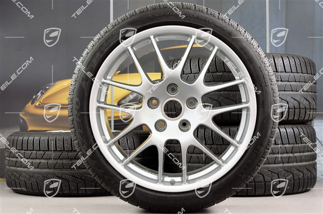 20" RS Spyder Winterräder Satz, Felgen 9,5J x 20 ET65 + 10,5J x 20 ET65 + NEUE Pirelli Winterreifen 255/40 R20 + 285/35 R20, mit RDK Sensoren