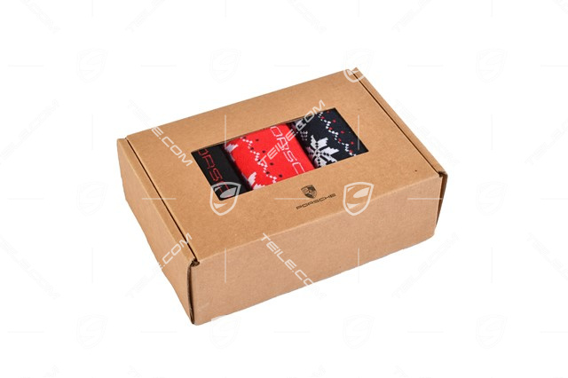 3er-Set Socken – Weihnachten,  dunkelblau/rot 36-38