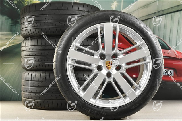 20" Koła letnie Panamera Design 2, felgi 9,5J x 20 ET71 + 11,5J x 20 ET68 + opony letnie Hankook 275/40 ZR20 + 315/35 ZR20, z czujnikami ciśnienia