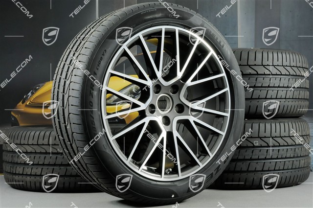 21" koła letnie Cayenne RS Spyder, komplet, felgi 9,5J x 21 ET46 + 11,0J x 21 ET49 + opony letnie Pirelli P Zero 285/40 R21 + 315/35 R21