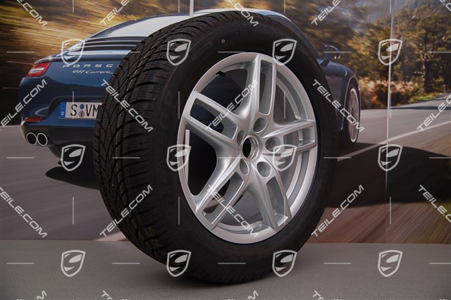 19" Koła zimowe Cayenne Turbo, 4x felgi 8,5 J x 19 ET 59 + 4x opony zimowe Dunlop 265/50 R 19 110V XL M+S, z czujnikami ciśnienia RDK