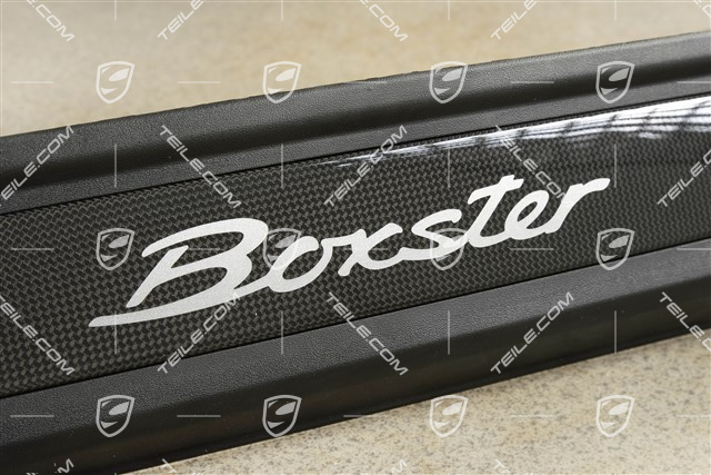 Boxster, Listwy ozdobne progów wewnętrznych, bez podświetlenia, Carbon, zestaw L+R
