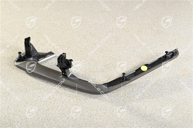 Zuziehgriff, Leder Achatgrau, L