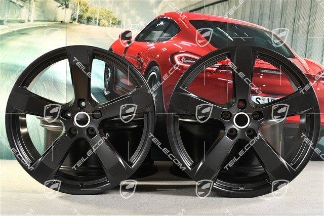 20" komplet felg "Macan Sport", 9J x 20 ET26 + 10J x 20 ET19, czarny satynowy półmat