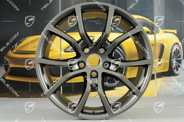 21-inch wheel rim set Cayenne ExclusiveDesign, 11J x 21 ET58 + 9,5J x 21 ET46, Platinum Satin Matt