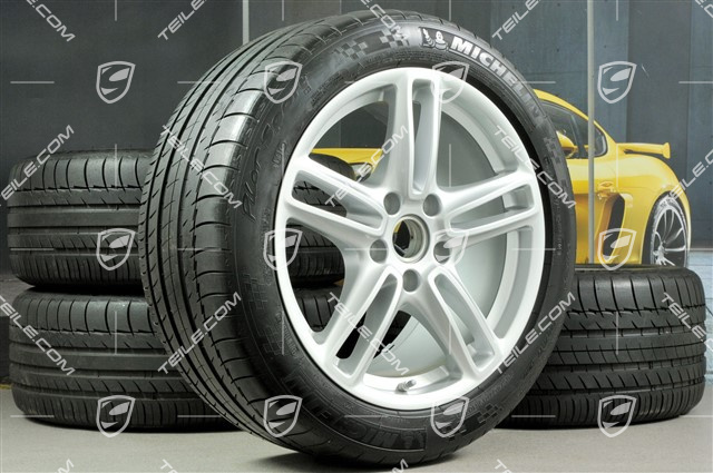 19-inch Panamera Turbo summer wheel set, front 9J x 19 ET60 + rear 10J x 19 ET61 + tyres 255/45 ZR19 + 285/40 ZR19 TPMS