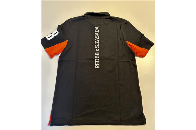 Herren-Poloshirt schwarz/rot S