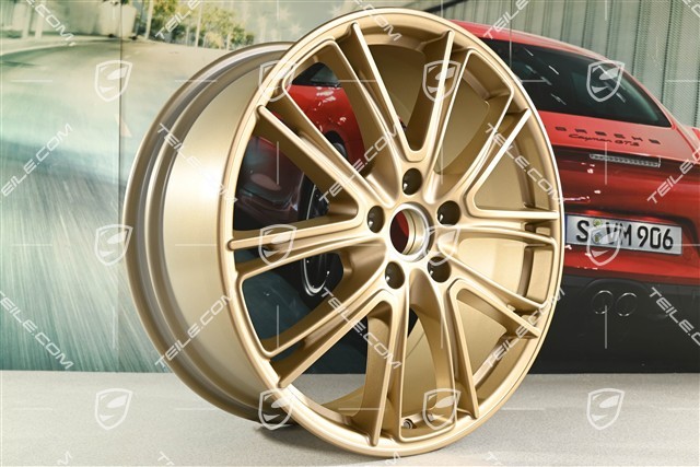 21-inch wheel rim set Panamera Exclusive, 9,5J x 21 ET71 + 11,5J x 21 ET69, Aurum