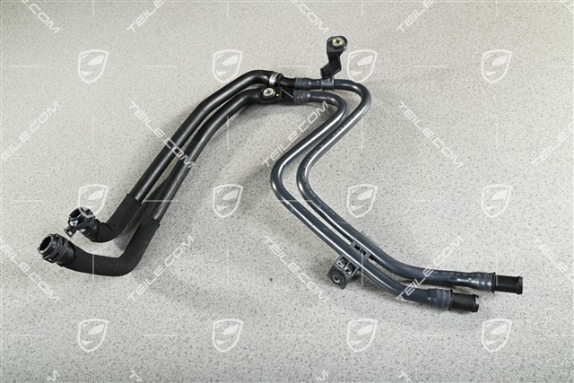 Coolant pipe with hose, front drive motor
