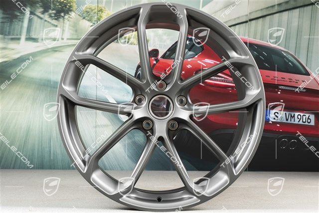 22" Felgensatz GT, 10J x 22 ET48 + 11,5J x 22 ET52, Platinum-Seidenmatt