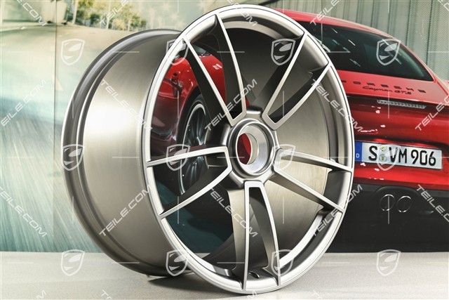 21" Felge Turbo S, 11J x 21 ET66, Platinum Seidenmatt