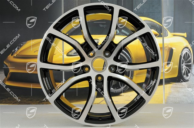 21" Felgensatz Cayenne Exclusive Design, 11J x 21 ET58 + 9,5J x 21 ET46, schwarz hochglanz